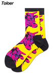 Fashion Combed Cotton Men Socks Colorful Comic Pattern Casual Happy Socks Funny Harajuku Novelty Calcetines