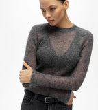 For Autumn And Winter Short Hollow Knitted Sweater Women Solid Color Leisure Long-Sleeved