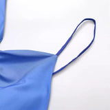 New Spring Style Gradually Changing Color Splicing Waist Shows Thin Sling Dress-Outfit