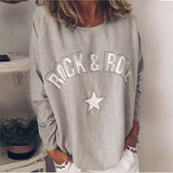 New Autumn And Winter Women's T-Shirt 2023 Is A Hot Seller Of Printed Diamond-Encrusted Round Collar Long-Sleeved Sweaters-Outfit