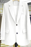 Women Fashion Office Single Button Casual All-match Lapel Collar Business Simple Long Sleeve Chic Blazer Retro Tops