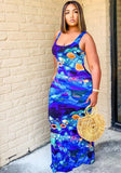 Printed Sleeveless Long
