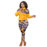 Size S-5XL 2 Piece Outfits for Women Camouflage Printed Stretch Casual Joggor Fitness Matching Set Wholesale