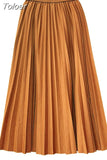 Women Chic Elastic Fashion A Line Elegant College Style Casual Solid Color Office Temperament Spring Summer Pleated