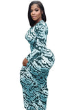 Print Leopard Sexy Midi Bodycon