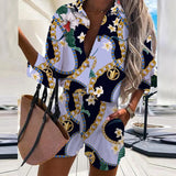 Piece Set Women Summer Casual Print Suit Short Sleeve Shirt Streetwear Shorts Sets Y2k 2023 Jogging Loose Sportswear Joggers-Outfit