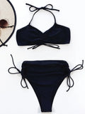 Draw String Lace-Up Two Piece