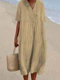 And Summer 2025 New Women's Clothing Hot Selling Explosive Casual Thin Dress Solid