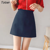 Women Summer Chiffon Solid 3XL Office Ladies Korean-style Formal A-line High-waist Elegant New Mini Sexy All-martch
