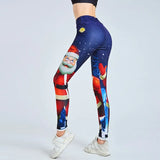 Trousers For Women Lady Casual Elasticity Skinny Leggins Mujer High Waist Workout Printing Stretchy Pants