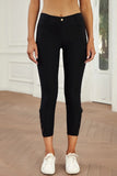 Cropped Leggings with Belt