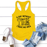 Letter Print Sleeveless T