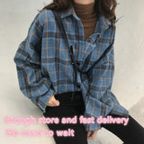Style Oversized Plaid Shirts Blouse Women Autumn Cotton Blouse Long Sleeve Plus Size Blouses 2020 Button Up Shirt