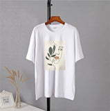 Gothic Graphic T Shirt Women 2021 Summer New Oversized Cotton Tees Casual Aesthetic Character Printed O Neck