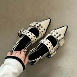 Small Fragrant Feng Tip Mary Jane Shoes Women 2025 Spring With Skirts Small Leather Shoes Retro Coarse Heel Single Shoes