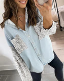 Leopard Print Long Sleeve Loose