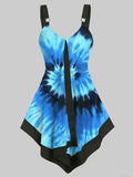 Dye Shirts Women Tank Top Summer Plus Size Polyester Print Sexy Ladies Spaghetti Strap Sleeveless Vest Shirt