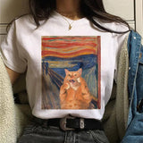 Harajuku Female Tshirt Gothic Flame Heart Print Short Sleeve Tops & Tees Fashion Casual T Shirt Women Clothing T-shirts