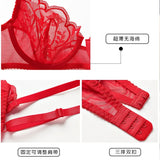 Lingerie Suit Female Summer Sexy Bra Pure Lust Lace Thin Bra Small Comfortable Breathable Large Size