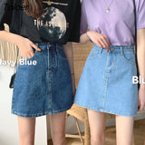 Solid Skirts Women Streetwear Zipper Mini A-line Empire Retro Hong Kong Style Slim Summer New All-match Leisure Chic