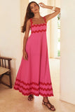 Toloer Southeast Asia New Small Flower Wave Sling Skirt High-End Temperament A-Line