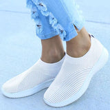 Sneakers Women Summer Sports Shoes Ladies Trainers White Knitted Mesh True Sneakers Tennis Female Zapatillas Mujer