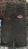 Baggy Jeans For Men Retro Embroidery Hip-Hop Goth Street Clothing-Outfit