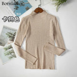 Autumn Winter Basic Turtleneck Knitting Bottoming Warm Sweaters 2022 Women's Pullovers Solid Minimalist Cheap