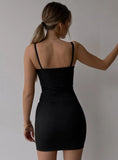 Sexy Straps Sleeveless Solid Mini Bodycon