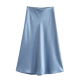 2025 New Tight Waist Simple Set Solid Color Lirt Solid Color Half Body