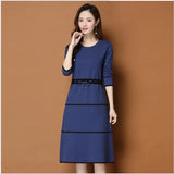 Length Over The Knee With Undergarment Knitted Wool Skirt Autumn And Winter Temperament Close Waist Thin Belt Wool
