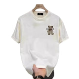 High-Quality Men's New Cotton T-Shirt Short-Sleeved Simple Design Design Print Round Collar Fashion