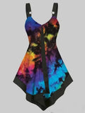 Dye Shirts Women Tank Top Summer Plus Size Polyester Print Sexy Ladies Spaghetti Strap Sleeveless Vest Shirt