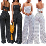 Designed For Fashionable Women's Wear, Spotted Printing, Breast-Bound Suspenders, Jumpsuits.-Outfit