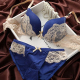 2021 Sexy Lingerie Lace Bra Set Women Push Up Underwear Set Lace Bra & Panties Set Night