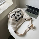 Young Wild and Free Canvas Crossbody Bag-Outfit