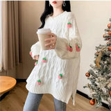 Strawberry Tassel Sweater-Outfit