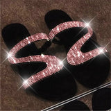 Summer Slippers Sandals Female Flip Flops Bling Flats Transparent Soft Glitter Shoes Outdoor Beach Ladies Slides Plus
