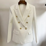 Fashion Women's Suit Jacket Metal Lion Buckle Double Buckle Repair Hemp