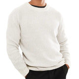 Toloer Only For The New Casual Men's Solid Color Top Sweater Knit