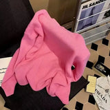 Heart-shaped Knitted Jumpers Women's Clothing Commute Autumn Winter Casual O-Neck Fashion Beading Patch Designs