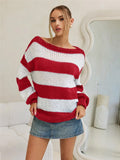 Fashion New Lazy Loose Sleek Sleeve Sweater Casual Knitting Top