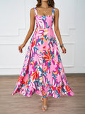 Summer Beach Dress Suspension A-Dress Flower Print