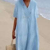 And Summer 2025 New Women's Clothing Hot Selling Explosive Casual Thin Dress Solid
