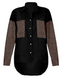 Leopard Print Long Sleeve Loose