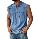 Explosion Sleeveless T-Shirt Young Men's Casual Trend Open The Door Wisht