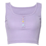 New 2020 Cute Purple Pink Camis Cop Tops Tank Tops Tees Off Shouler Cropped Top Sexy t shirt For Women Summer
