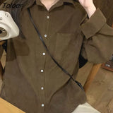 Women Shirts Solid Color School Japanese Style Female Students Turn-down Collar Sweet Leisure Loose Retro Ins 3XL All-match
