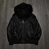 Street Retro Hoodie Loose Metal Decorative Zippered