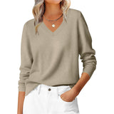 Autumn And Winter Leisure Jacket Classic Fashion Temperament Long-Sleeved V-Neck Large-Size Knitted